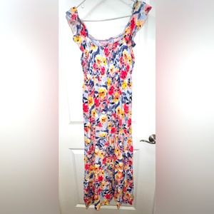 Isabel floral pink Maxi Maternity dress Size small